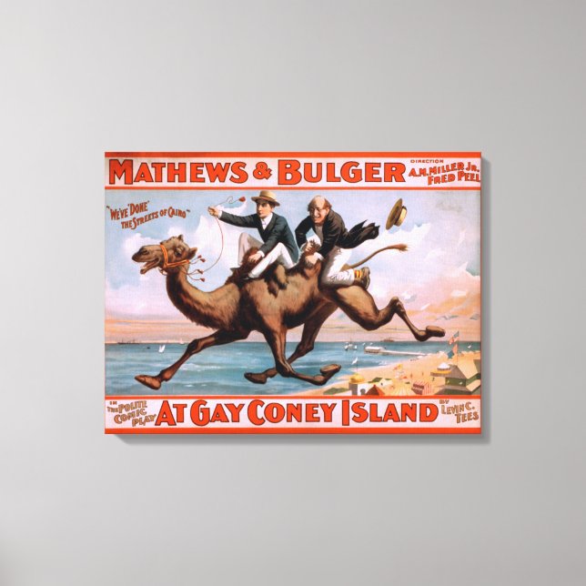 "At gay Coney Island" Musical Comedy Poster #4 Leinwanddruck (Vorderseite)