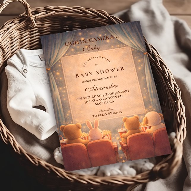 At Home Movie Night Baby Shower Einladung (Von Creator hochgeladen)
