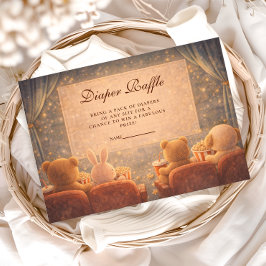 At Home Movie Night Diapper Raffle Begleitkarte
