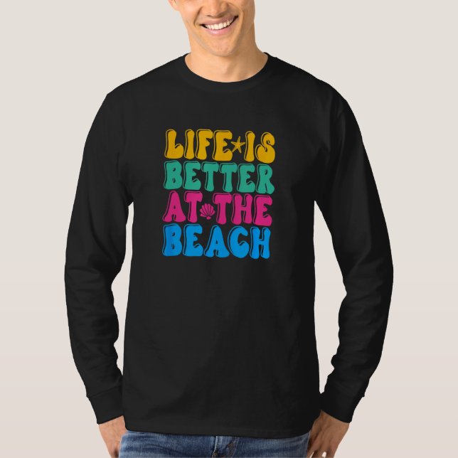 At The Beach Summer Vibes Travel Vacation T-Shirt (Vorderseite)