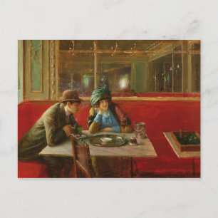 At the Cafe Postkarte