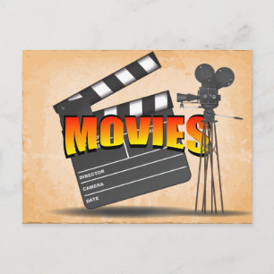 At The Movies Vintage Postkarte