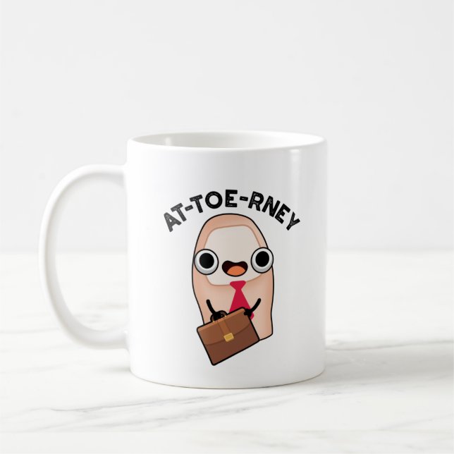 at-toe Funny Attorney Toe Pun Kaffeetasse (Links)
