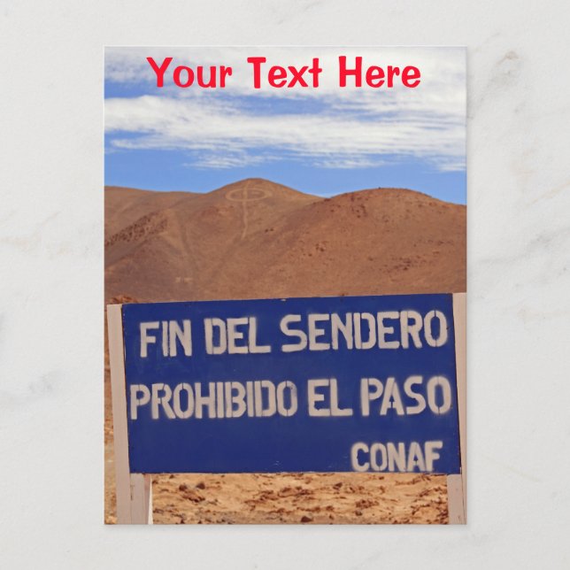 Atacama-Geoglyphen, Chile anpassbar Postkarte (Vorderseite)
