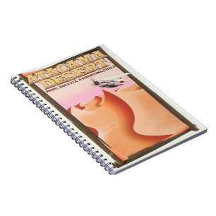 Atacama Wüste Adventure Reiseplakat. Notizblock