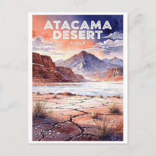Atacama-Wüste Chile Vintage Postkarte