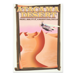 Atacama-Wüsten-Abenteuer-Reiseposter. Fotodruck
