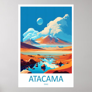 Atacama-Wüsten-Vintage-Reiseposter Ski National Poster