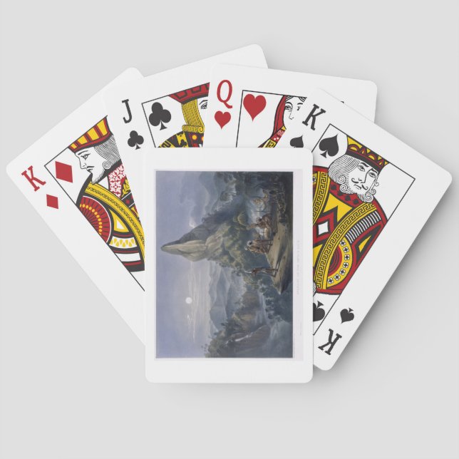 Ataraipu oder der Felsen des Teufels, 'von den Spielkarten (Rückseite)