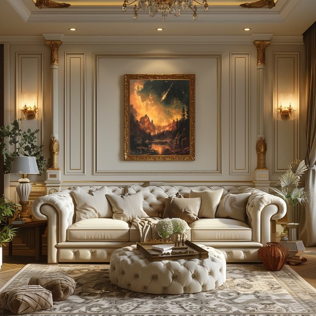 Atardecer Meteórico: Espectáculo Ardiente Natural Poster (Von Creator hochgeladen)