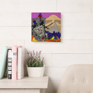 ATARI+MARI-Albumuhr Quadratische Wanduhr