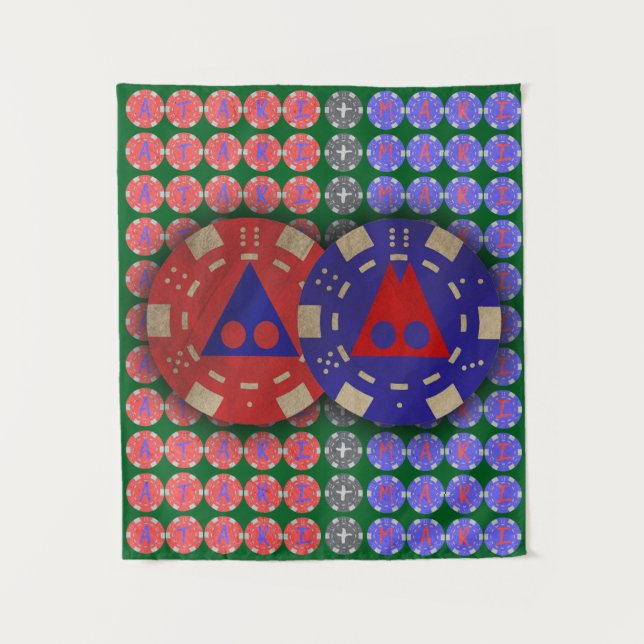 ATARI MARI Poker Chip Tapestry Wandteppich (Vorderseite)