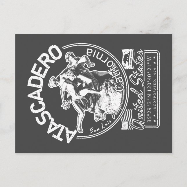 ATASCADERO KALIFORNIEN - SONNENGÄRTEN POSTKARTE (Vorderseite)