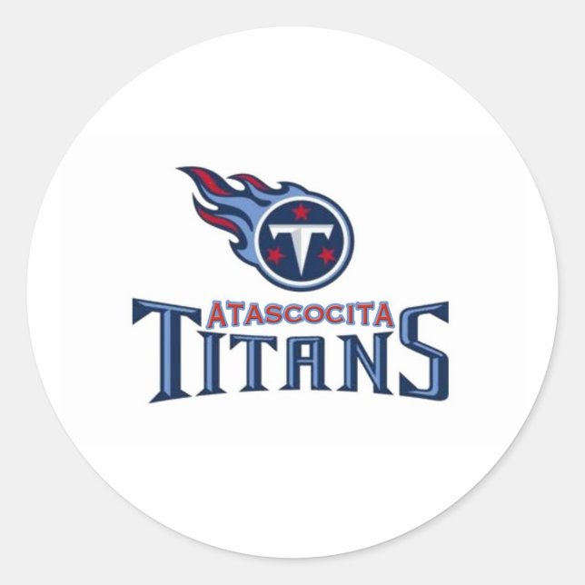 Atascocita Titans Youth Football Runder Aufkleber (Vorderseite)