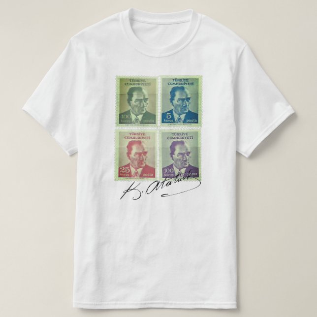 Atatürk Briefmarke T-Shirt (Design vorne)
