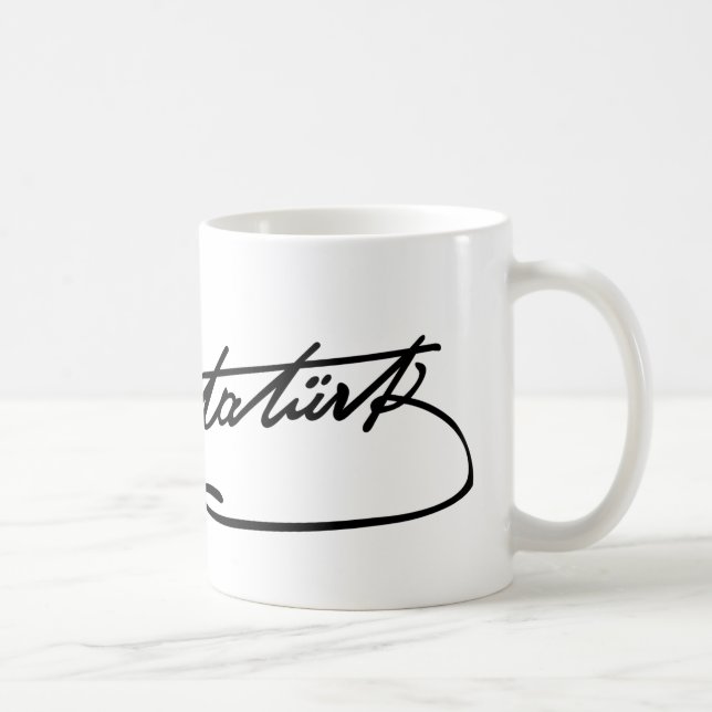 Ataturk Zeichen-Schale Kaffeetasse (Rechts)