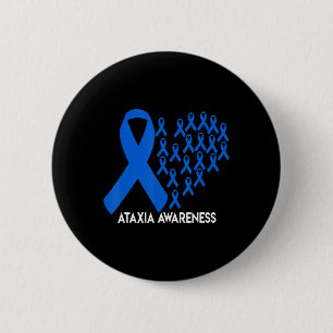 Ataxia Awareness Blue Band Geschenk T - Shirt31 Button