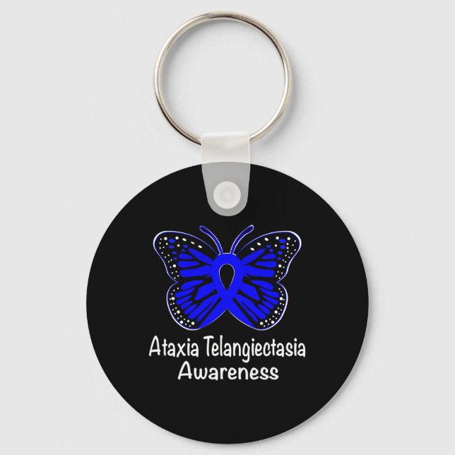 Ataxia Telangiectasia Awareness Warrior Support Bl Schlüsselanhänger (Vorderseite)