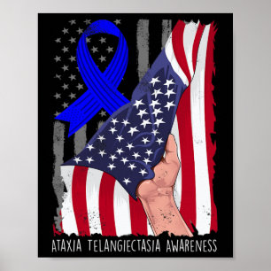 Ataxia Telangiectasia Bewusstsein Amerikanische Fl Poster