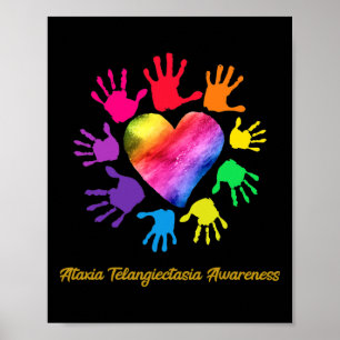 Ataxia Telangiectasia Bewusstsein Frieden Liebe Ho Poster