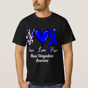 Ataxia Telangiectasia Bewusstsein Frieden Liebe Ho T-Shirt