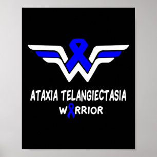 Ataxia Telangiectasia Bewusstsein Warrior Unterstü Poster