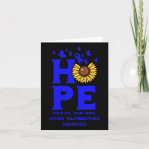 Ataxia Telangiectasia Blaue Hoffnung Vintage Sonne Karte