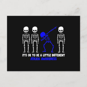 Ataxia Warrior Blue Ribbon Awareness disease hallo Postkarte