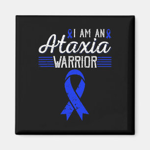 Ataxii Warrior Blue Ribbon Awareness Magnet