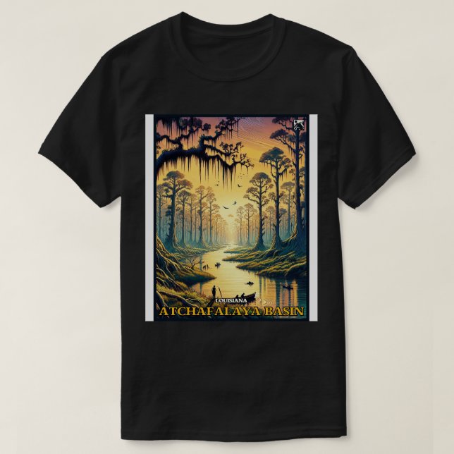 Atchafalaya Basin Louisiana TShirt (Design vorne)