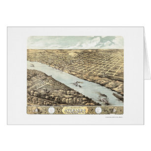 Atchison, KS panoramische Karte - 1869