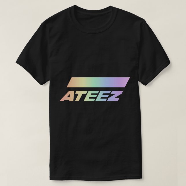 ATEEZ - Kpop Gay LGBT Koreanischer Glossy Sticker T-Shirt (Design vorne)