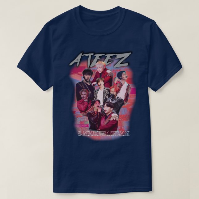 ATEEZ KPOP MERCH OLD RETRO KNOCK AUS INSPIRIERT ME T-Shirt (Design vorne)