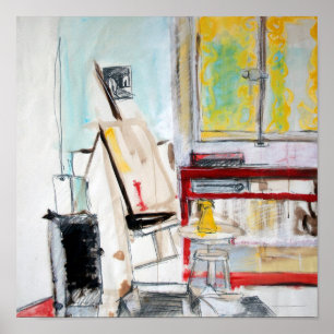 Atelier de l'Apprenti Peintre 1982 Poster