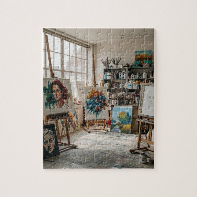 Atelier des Künstlers Puzzle (Vertikal)