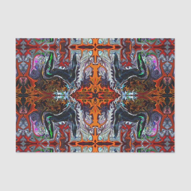 Atem des Feuer-Yoga-Musters im Rot durch Deprise Seidenpapier (Vorderseite)