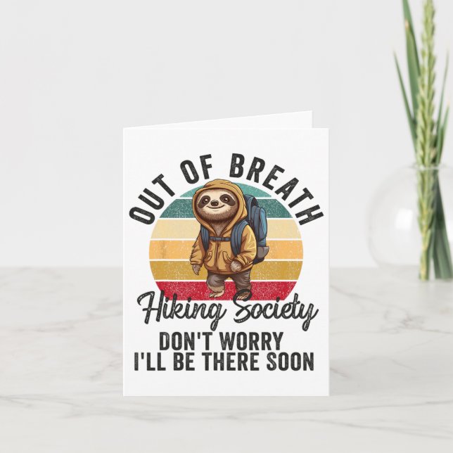 Atem-Wander-Gesellschaft für Männer Frauen Hiker n Karte (Vorderseite)