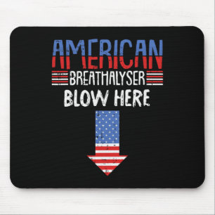 Atemalkoholtestgerät 4. Juli Lustig Amerikanische  Mousepad