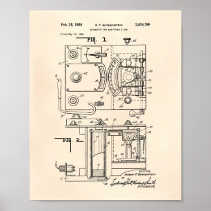 Atemalkoholtestgerät Polizist 1958 Patent - Alte P Poster