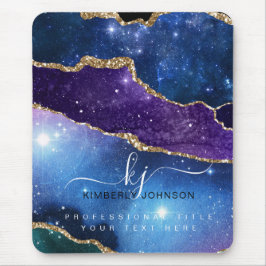 Atemberaubend Agate Gold Glitzer Mousepad