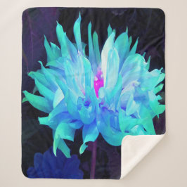 Atemberaubend Aqua Blue und Green Cactus Dahlia Sherpadecke