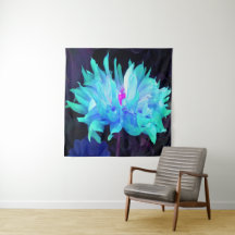 Atemberaubend Aqua Blue und Green Cactus Dahlia