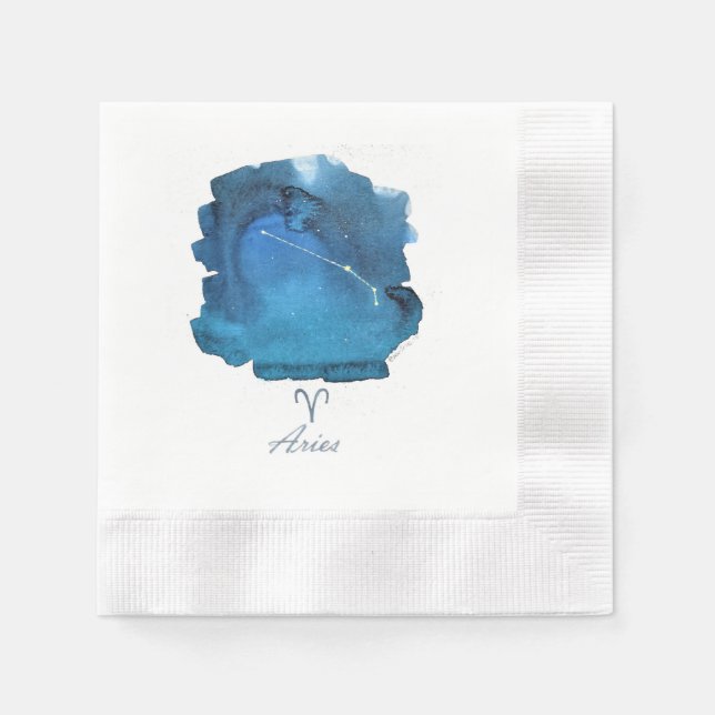 Atemberaubend Aries Zodiac Constellation Paper Nap Serviette (Vorderseite)