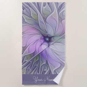 Atemberaubend Beauty Abstrakt Fraktal Art Blume Strandtuch