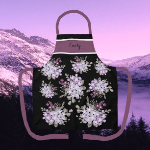 Atemberaubend Black and Plum Wildblume Bouquet Sch Schürze
