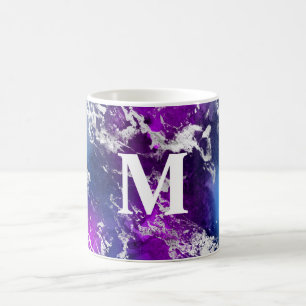 Atemberaubend-Blau-, Rosa- und Silbermarmorgalaxie Kaffeetasse