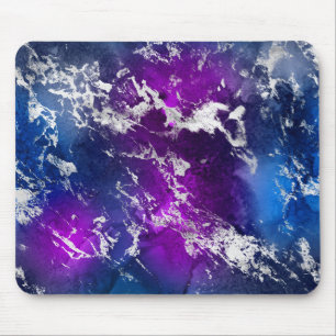 Atemberaubend-Blau-, Rosa- und Silbermarmorgalaxie Mousepad