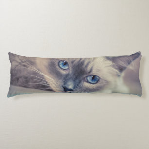 Atemberaubend Blue Mit Augen Ragdoll Cat Seitenschläferkissen
