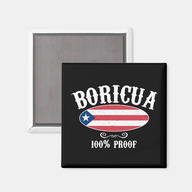 Atemberaubend Boricua Puerto Rico 100 % Magnet (Vorderseite/Rückseite)