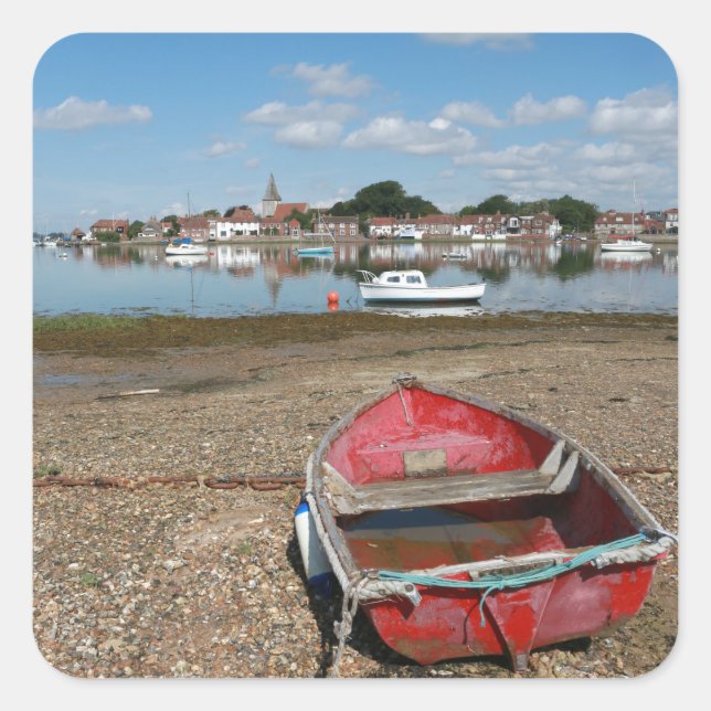 Atemberaubend Bosham Harbour England Quadratischer Aufkleber (Vorderseite)